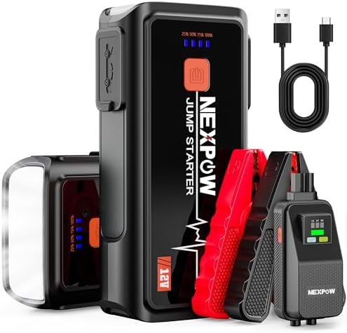 NEXPOW Arrancador de Coches, 3000A Arrancador de Baterias de Coch...