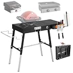 Outdoor Portable Grill Table, Blackstone Griddle Stand, Folding BBQ Table