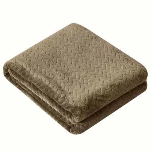 Monte&Jardin Jacquard Super Soft Textured Throw (Brown)