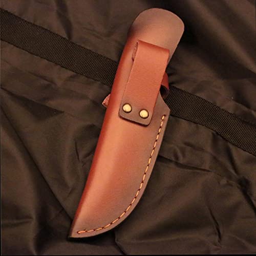 DONGKER Bainha de faca, coldre reto de couro de 22 cm com fivela de cinto para lâmina de 12 cm de co