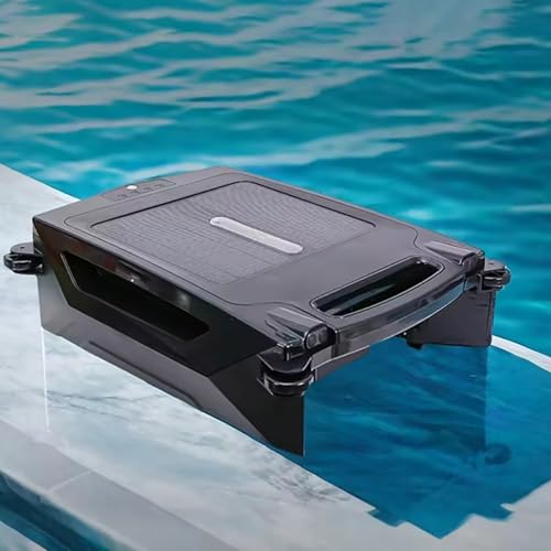 Robot Limpiador de Superficies de Piscina con Modo Dual Solar y Recargable, Batería de Litio de 2500 mAh, Cesta de Skimmer de Piscina Inteligente, Limpiador Aspirador de Piscina Automático con E