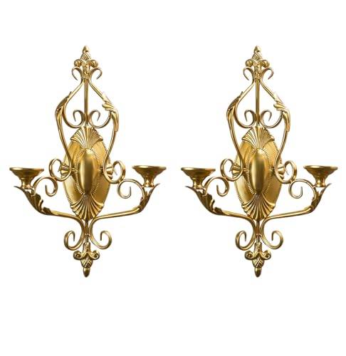 CatchDragon Candle Sconces Wall Decor Set of 2 Vintage, Wall