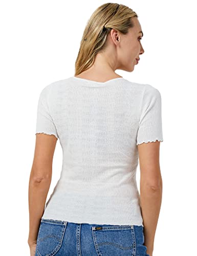 Women's Slim Fit Ruffles V Neck Short Sleeve T Shirts Stretch Casual Blouses Solid Color Sexy Party Tees #TOP3