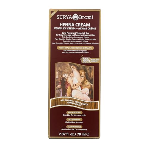 Surya Brasil Products Brown Henna Cream, Ash Blonde, 2.37 Fluid Ounce