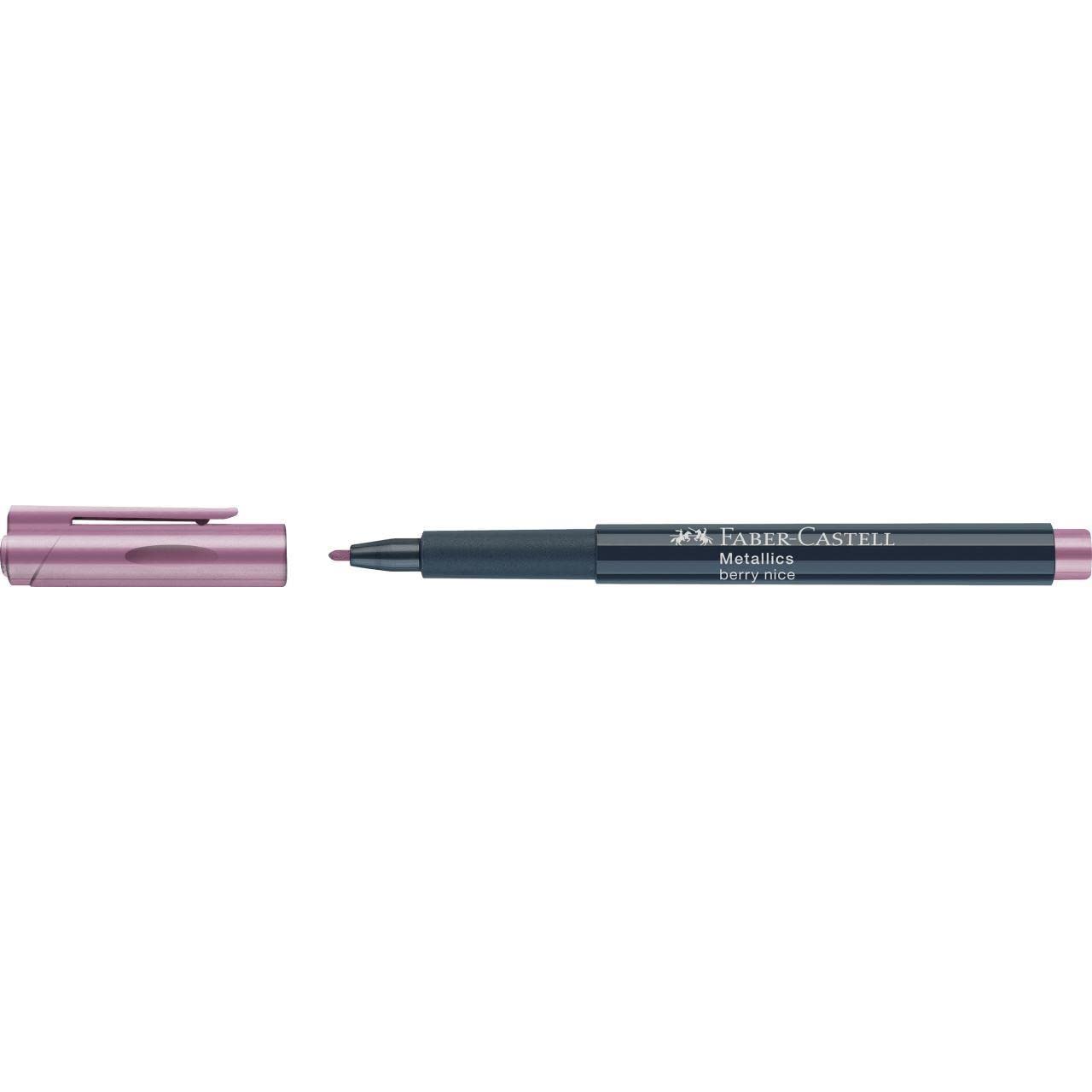 Faber-Castell Creative Studio Metallics Marker, Berry Nice, Single Marker, Art, Craft, Drawing, Sketching, Home, School, University, Colouring