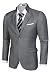 Coofandy Men's Casual Dress Suit Slim Fit Stylish Blazer Coats Jackets, Size Medium, Gray