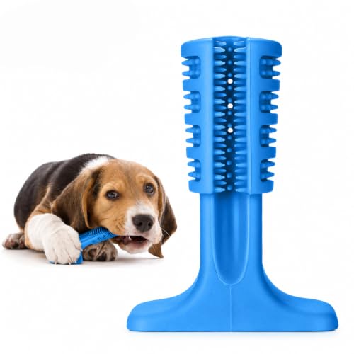 Image of PetVogue Dog Toothbrush Chew Toys Natural Rubber Dog Tooth Cleaner Stick Puppy Dental Care Brushing Toy - FOR SMALL DOGS