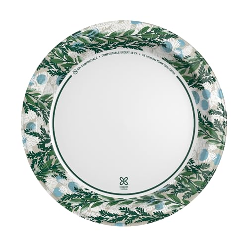 Dixie Ultra Limited Edition Paper Plate, 10 in. Dinner-Size Printed Disposable Plates, 20 ct