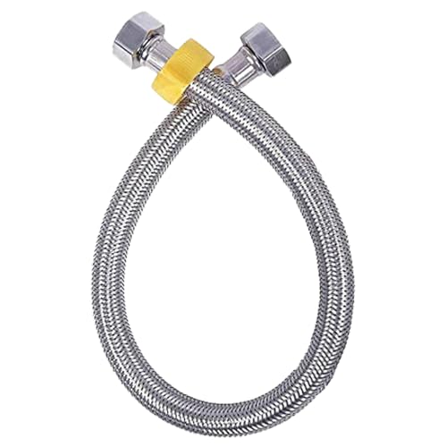 Image of SS-304 Heavy Duty Connection Pipe for Wash Basin, Geyser, Hot & Cold Water, Basin Mixer | Leak Proof Flexible Tap Connector Pipe | Rust Free, Durable, Long Life (24inch (Pack of 1)