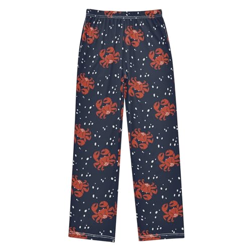 ZZXXB Retro Crabs Boys Long Pants Soft Trousers Elastic Waist Kids Lounge Bottoms with Pockets S-XL