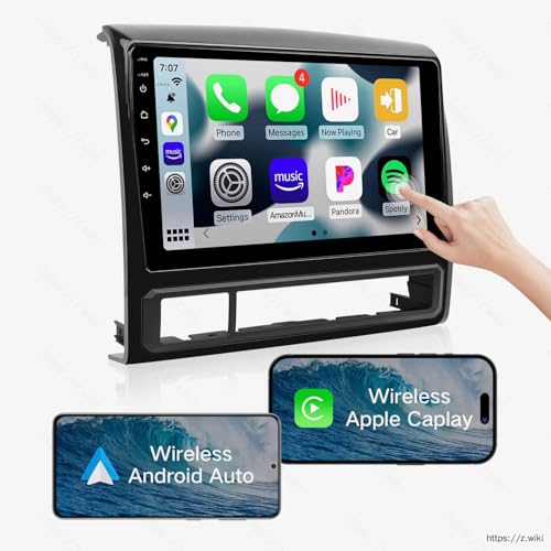 ViaBecs �J�[�X�e���I Apple Carplay���C�����X�t�� 9�C���` HD �Ód�e�ʎ��^�b�`�X�N���[�����W�I 2005-2013�N���g���^�^�R�}�AFM/AM���W�I�A���C�����XAndroid Auto�ABluetooth 5.0�ASWC�A36-E