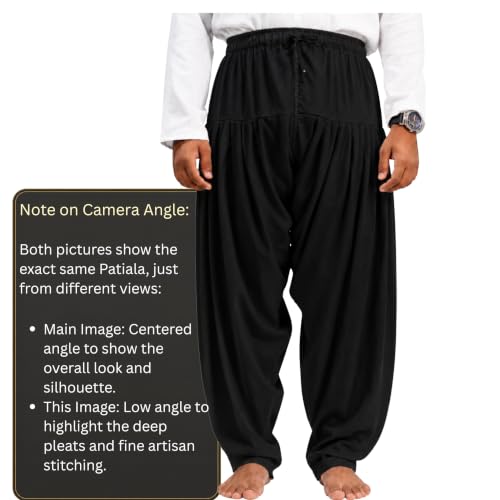 Image of Men's Premium Viscose Rayon Punjabi Patiala Salwar | Traditional Dhoti Style Pant for Men