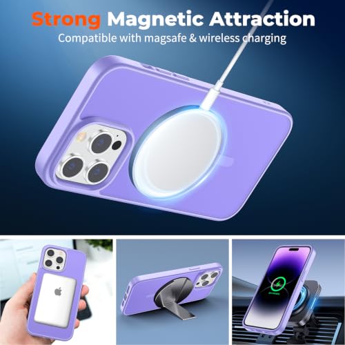 zapica Magnetic for iPhone 14 Pro Max Case, Light Purple - image 3