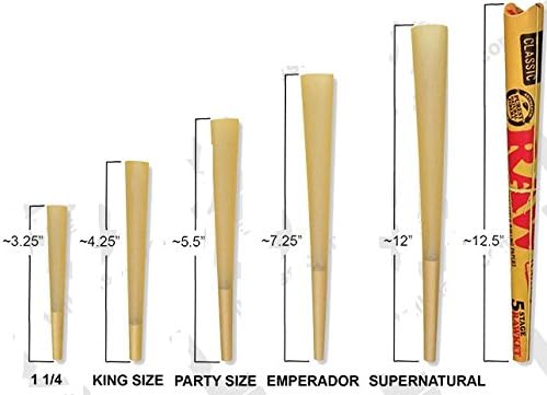 Vista 2 de RAW Classic - Conos preenrollados naturales sin refinar, paquete variado (5 etapas)