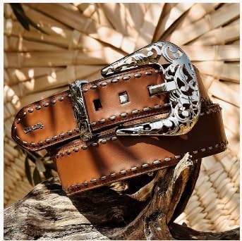 Cuadra Women's Cowgirl Belt in Bovine Leather - Image 5