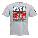 LED Druck Volkspark Hamburg Streetwear Shirt Grau M