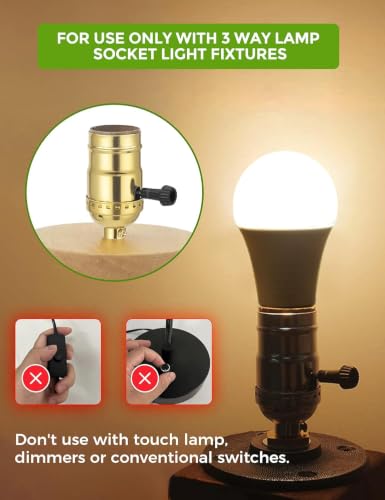 Image of L LOHAS LED 3 Way Light Bulbs 50 /100 /150W, 3000K Soft White LED Light Bulbs