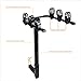 Black Powder Coated 2 Inches Hitch Foldable Mount Rear 3-Bike Carrier Rack for Cars,Trucks,SUV