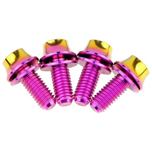 Image of Titanium M5x12mm with Washer Bicycle Water Bottle Cage Bolt 4 Pack