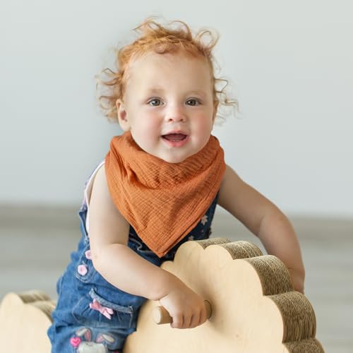 Image of Muslin Receiving Blankets, Neutral Blanket Swaddling for Newborn Boys and Girls, 5 Pack Breathable and Skin-Friendly Swaddle Wrap for Infant Baby (Gentle Colors)