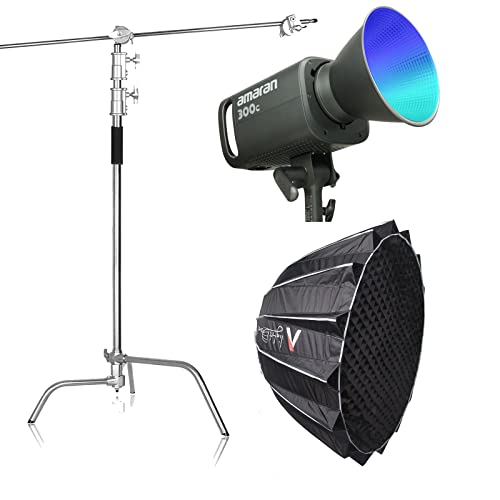 Amazon | Aputure Amaran 300C +Light Dome II ソフトボックス+C