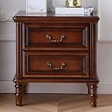 【Ampio spazio di archiviazione】I 2 cassetti del comodino offrono ampio spazio for riporre gli oggetti essenziali for la notte. Il piano del tavolo in legno è ideale for tenere a portata di mano sveglia, cellulare, caricabatterie e occhiali