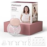 Momcozy S9 Pro Hands-Free Wearable Breast Pump, 2 Modes 9 Levels, Long Battery Life & LED Display, 24mm Portable Breastfeeding Pump, Pink, 1 Count