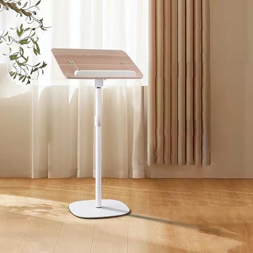 Atril de Lectura de pie, Atril portátil de Altura Ajustable con Superficie en ángulo para presentaciones en oficinas, escuelas e Iglesias (66 pulgadas/170 cm)
