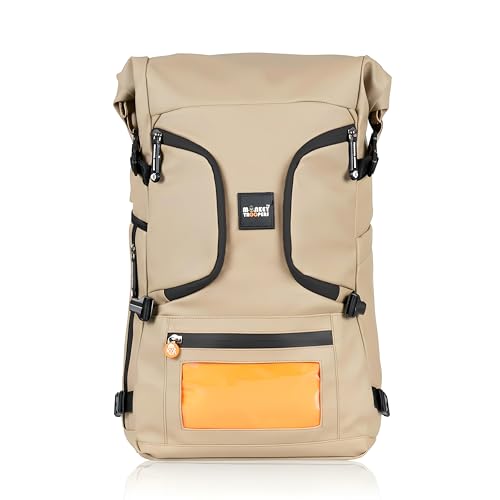 Image of MONKEY TROOPERS Stormy Backpack Bag, 15-Inch Laptop Compartment, Water Resistant, Magnetic Tank Mount, Touch-Sensitive Navigation Pocket, Travel, Biking, Hiking Backpack For Men & Women