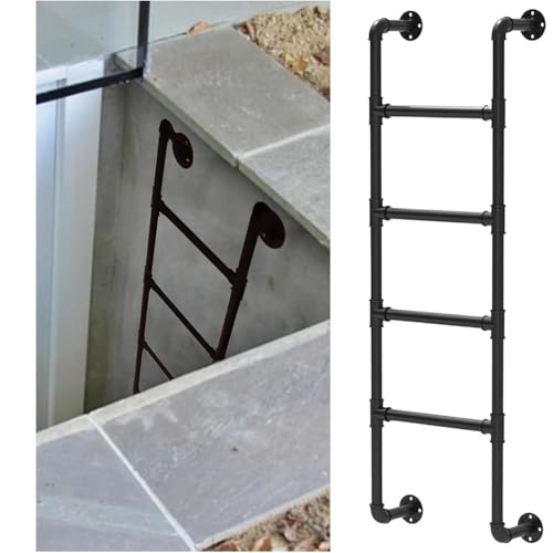 Escalera de metal para desván de hierro forjado con altura regulable de 1 a 3 metros