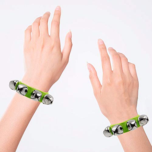 Happy Trees Band Wrist Bells, 9" Wrist Shaking Jingle Bells, Adjustable Ankle Bell Toys For Kids, 24 Pcs #TOP3