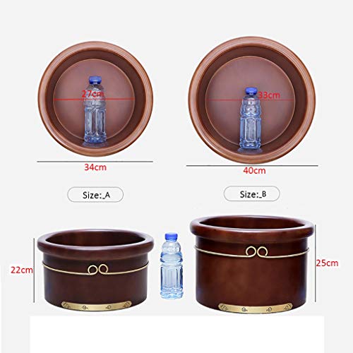 Cubeta de baño para pies de madera para pedicura miniatura 3