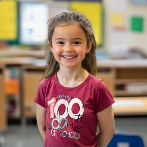 Image of 100 Days of School Shirt Girls and Kids Unicorn Heart Shirt