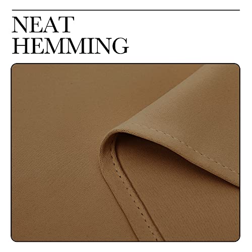 Image of NICETOWN Sound Reducing Room Divider Curtain Screen Partition, Function Thermal Blackout Patio Door Curtain Panel, Sliding Door Insulated Curtain, Gold Brown, 5ft Wide x 7ft Long