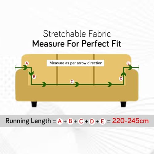 Image of HOKIPO Elastic Stretchable Sofa Cover 3 Seater, Space Blue (NEW2-AR-4279-E6)