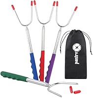 PANTRY X Marshmallow Roasting Sticks-Set of 4 Extendable 45 Inches Telescopic Stainless Steel Smores Skewers for Fire...