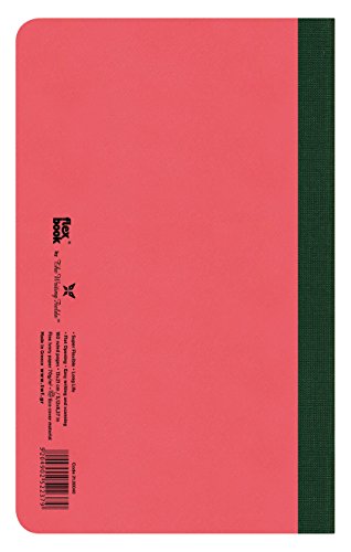 Image of flexbook Smartbook Notebook Ruled Pink | Medium | 13x21cm - A5 (Minus) |160 pages | 70gsm Fabriano Ivory Paper | Colorful Eco Paper Cover | with Green linen spine