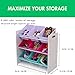 Humble Crew 9-Bin Toy Organizer – Forever Natural White/Pink/Purple/Aqua Plastic Bins, 3-Tier Storage Solution for Kids' Playrooms and Nurseries