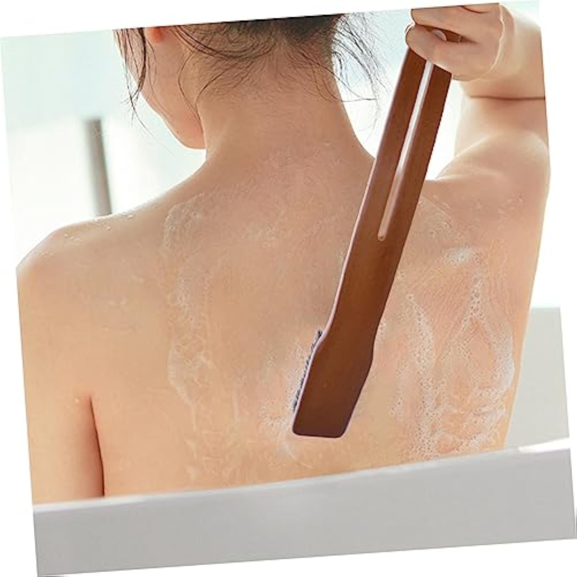 Long Handle Natural Bristle Bath Brush for Body Care