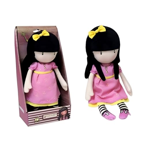 Gorjuss Muñeca de Trapo Original 30 cm – Muñeca de Tela Coleccionable Santoro London – Regalo Infantil, Decoración y Colección (Rosa)