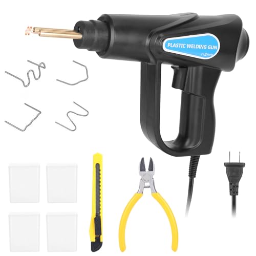Plastic Welder Kit, Hot Stapler with 200 Staples and Pliers Cutter, Plastic Repair Machine for Car Bumper Kayaks Toys