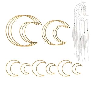 12 stuks Dream Catcher Ringen Set Metalen Macrame Ringen Bloemen Hoop Bruiloft Krans Ringen voor Dreamcatcher, DIY Craft…