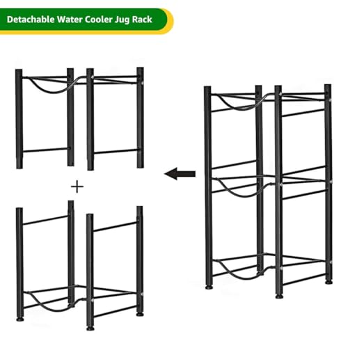 Image of ecofynd 3 Tier Water Dispenser Stand, Heavy Duty Water Cooler Storage Rack, 20 Litre Metal Bottle Holder for Home & Kitchen, Office, School, Hospitals, Restaurants