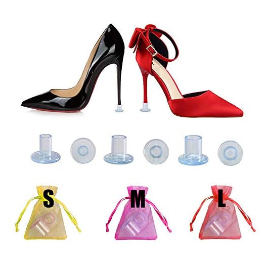 60 Pares Protectores Tacones Transparentes de Tacón Alto Salvatacones para Hierba Tablones Guijarros Rejillas, 3 Tamaños Protectores Zapatos de Mujer para Razas Bodas Ocasione Formale