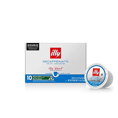 Illy Coffee, Rich And Balanced, Classico Decaffeinated Coffee K-Cups, Made With 100% Arabica Coffee, All-Natural, No Preservatives, Coffee Pods For Keurig Machines, K-Cups, 10 K-Cup Pods (Pack Of 1) #TOP9