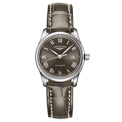 Longines L2.257.4.71.3 Armbanduhr (Herrenarmband, Edelstahl, Leder, grau)