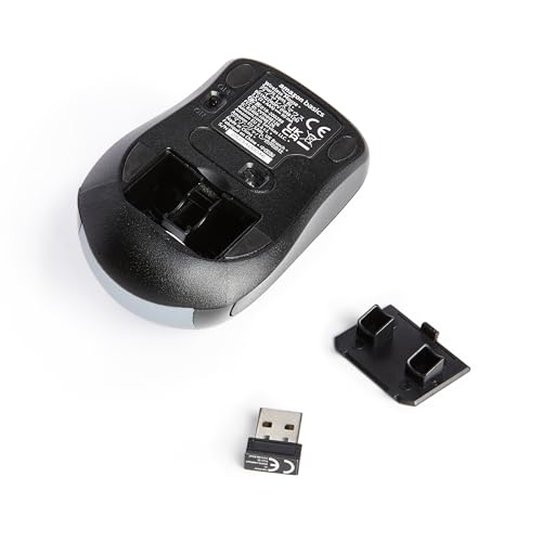 Amazon Basics 2.4 GHz Wireless Optical Computer Mouse with USB Nano Receiver, Portable, Silver by Amazon Basics - Image 4