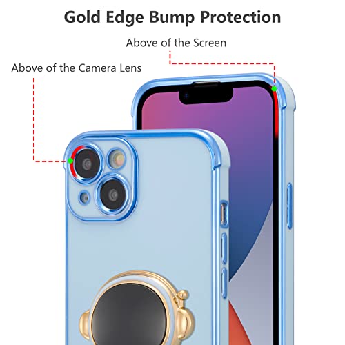 Coque iPhone 14 Plus silicone bleu pour regarder vos vidéos mains libres - 4