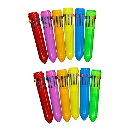 Lurrose 24 Piezas 10 Bolígrafo de 10 colores bolígrafos retráctiles de colores bolígrafo decorativo bolígrafos de colores bolígrafo multicolor