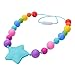 Sensory Oral Motor Aide Chewelry Necklace - Chewy Jewelry for Sensory-Focused Kids with Autism or Special Needs - Calms Kids and Reduces Biting/Chewing - Starlight (Rainbow Starlight)
